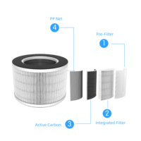 Purificateur d'air pour la maison, la chambre à coucher, contrôle intelligent par Wifi, filtre 3 en 1 avec mode sommeil HEPA pour les allergènes, la fumée, la poussière