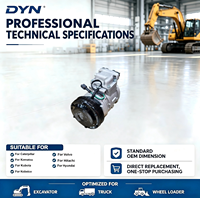 Компрессор кондиционера DYN для экскаваторов 10PA15C 447200-4656, замена компрессора кондиционера для DX225 DX140 DX160 DX300 DX350 DX380