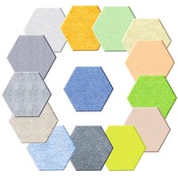 Panneau acoustique en fibre de polyester auto-adhésif hexagone haute densité écologique pour le bruit d'absorption acoustique extérieur du bureau à domicile