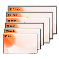 Tableau interactif intelligent pour l'enseignement scolaire, 86 pouces, panneaux plats interactifs, écran tactile, éducation, tableau LCD interactif, ODM, OEM