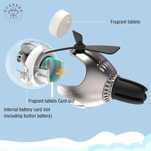 2 件装飞行员汽车空气清新剂，可爱小鸭汽车出风口夹式空气清新剂汽车出风口风扇扩香器 - Product Image 2