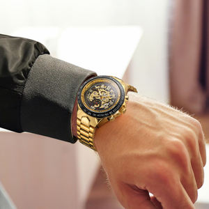 Winner-montre automatique en acier inoxydable pour hommes, marque de luxe, en or, squelette mécanique, nouvelle collection, usine chinoise, 10 T Winner - Product Image 3