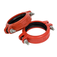 Raccords en fonte ductile haute pression à rainures filetées, à brides, coudes, croix, tés, manchons, rouges, de 1 à 12 pouces pour la plomberie et la lutte contre l'incendie
