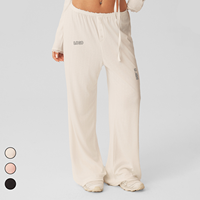 Pantalon de yoga et de danse décontracté pour femme, coupe large, taille haute, longueur au sol, idéal pour l'entraînement en extérieur et les loisirs