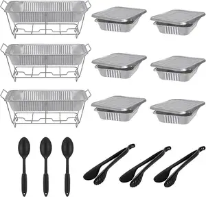 Buffet Wire Frame Dish Racks Wire Chafer Stand Kit Food Warmer Disposable Chafing Dish With Full Size Pans