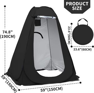 Carpas portátiles desplegables para baño y bronceado en spray, con base impermeable - Product Image 2