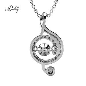 Dancing Crystal Musical Note Pendentif Daisini Orné de Cristaux <span class=keywords><strong>Swarovski</strong></span> Nouvelle Mode Femmes Bijoux <span class=keywords><strong>Collier</strong></span> - Product Image 4