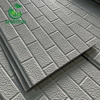 Panneau d'isolation sandwich en métal décoratif gaufré et sculpté, panneau mural en PU pour la décoration de façade