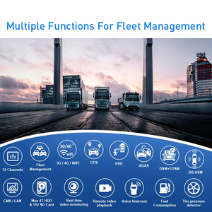 Alwaycare 12 Channels 4G GPS WiFi Free Platform 1080P H.265 360 Dash Cam Car Black Box Driving Recorder Mobile DVR - Product Image 4