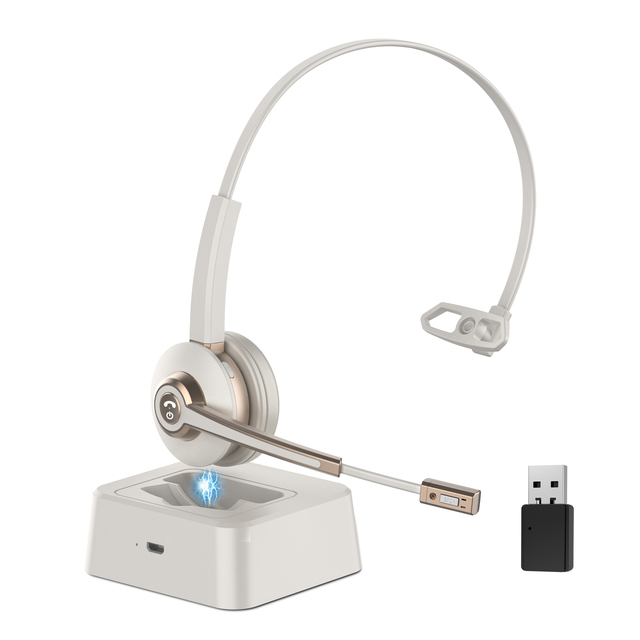 BT-681 Single Monaural Ear Wireless Noise Cancelling Business Headset Headphone Microphone