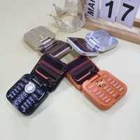 Téléphone portable pliable double SIM I17 Air Pro avec écran de 1,77 pouce, couverture pour femme, MP3, voix magique, lampe de poche, SOS, numérotation rapide, téléphone simple pour seniors