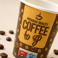 Gobelets à café jetables en papier avec logo personnalisé et couvercles en plastique pour boissons chaudes, vente en gros pour cafés