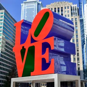 Outdoor Famous Design Metal Stainless Steel Love Letter Sculpture