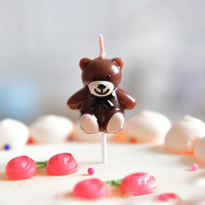 <b>Cute</b> <b>Bear</b> Shaped Birthday Candle 8x4x3cm Paraffin For Kids Party Cake Decoration - Product Image 3