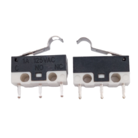 Interrupteur électrique miniature en métal et plastique certifié CE 30VDC 0.1A avec poignée tactile, micro-interrupteur