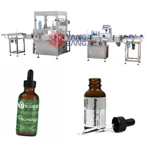 Automatic Essential Oil Filing Line Fast Ship Filling Capping Labeling Machine Tincture Oil 30ml Glass Bottle Packaging Line