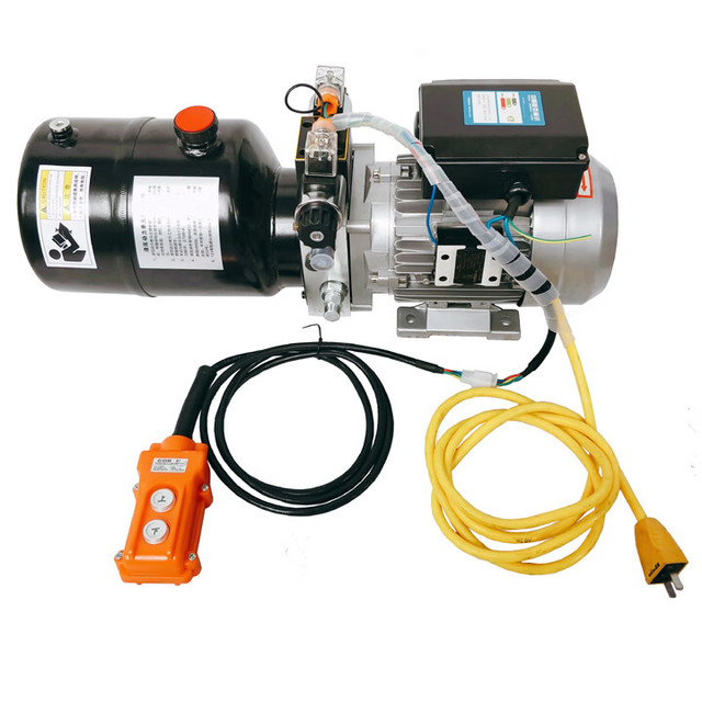 Hydraulic Power Pack with Cable Remote Control Valve - 12V/24V DC Single/Double Acting for Dump Trailer OEM