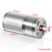 Moteur à engrenages micro DC 12V 24V personnalisé par Shunli, moteur à engrenages planétaire à vis sans fin, moteur à engrenages à pôles ombragés AC 240V OD6MM-70MM