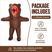 Costume gonflable de dinosaure pour adulte, tenue d'animal imperméable et réutilisable, accessoire d'Halloween, article de fête, commande en gros directe du fabricant