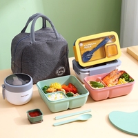 Boîte à lunch portable portable boîte à lunch étudiants employés de bureau peuvent être chauffés au micro-ondes simple boîte à lunch