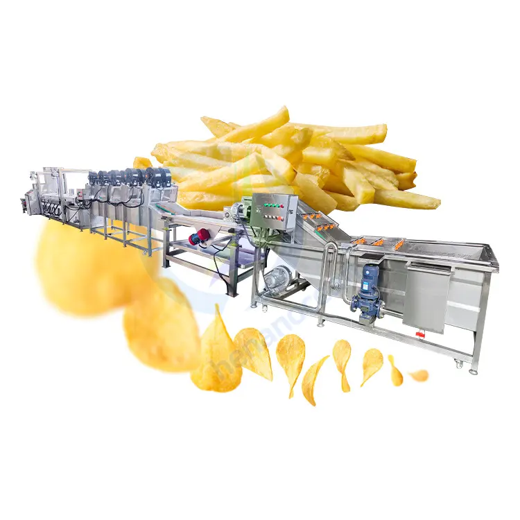 Oceaan Semi-Gebakken Verse Franse Knapperige Chips Productielijn Aardappelchips Maken Machineprijs In India