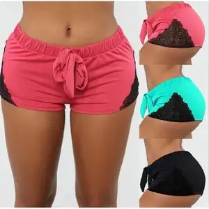 2020 Vrouwen Shorts Sport Vrouwen Mode Kant Patchwork Zomer Sport Casual Shorts