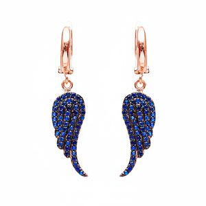CZ Stone Dangle <b>Wing</b> Clip on <b>Earrings</b> Turkish Wholesale 925 Sterling Silver Handcrafted Fine Jewelry for Women - Product Image 2