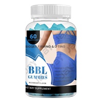 JBY Gummies BBL personnalisées avec logo, à base de maca et de gingembre, pour l'augmentation et le rehaussement des fesses et des hanches