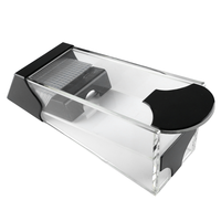 YH Botte transparente en acrylique de haute qualité 8 ponts cartes à jouer Poker Dealer Shoe avec tête noire