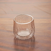 Ensemble théière et soucoupe ovale en verre matcha, double paroi, écologique, durable, 250 ml, classique, résistant à la chaleur, épaissi, transparent, noir