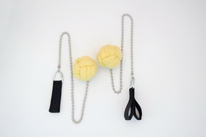 Ensemble de Poi de feu extra large à tête de poing - Corde en aramide et chaîne à billes <span class=keywords><strong>pour</strong></span> la <span class=keywords><strong>danse</strong></span> du feu, la <span class=keywords><strong>danse</strong></span> et les spectacles d'arts du flux - Product Image 2