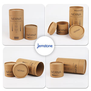Contenedor de tubo de papel cilíndrico de impresión personalizado de materiales seleccionados biodegradables para embalaje - Product Image 4