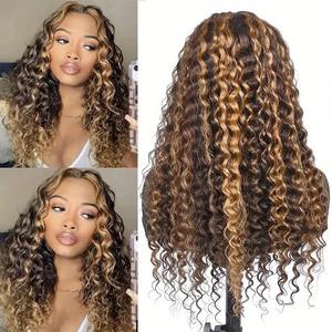 วิกผมสังเคราะห์เต็มศีรษะลอนสีเปียโนแฟชั่นยุโรปและอเมริกา - Product Image 6