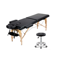 Nouvelle Table de Massage en Bois Ajustable, Pliable et Portable, Hauteur Réglable