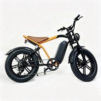 Vélo électrique rétro à pneus larges de 20 pouces, vélo de montagne tout-terrain, vélo à assistance électrique