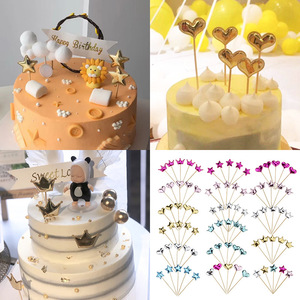 Heart Cake Toppers Pu Glossy Leather 50 Pieces Birthday Decorations - Product Image 5