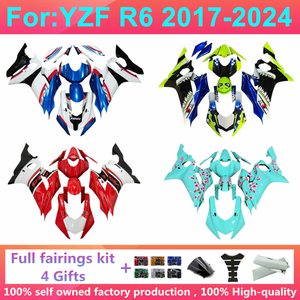 NOUVEAU Kit de carénage complet ABS pour moto compatible avec Yamaha <span class=keywords><strong>YZF</strong></span> 2017 2018 <span class=keywords><strong>2019</strong></span> 2020 2021 2022 2023 2024 R6 <span class=keywords><strong>YZF</strong></span>-R6 Kits de carénages de carrosserie - Product Image 6