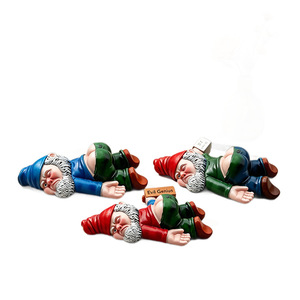 Drunken Dwarf Resin Figurines Red And Blue Cartoon Dolls Indoor Decor Home Desktop Ornaments Christmas Decoration - Product Image 5