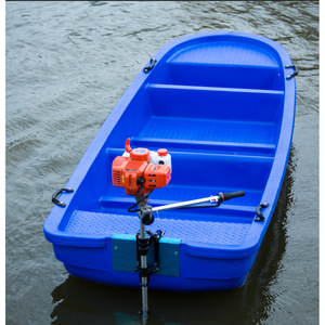 Bote de Pesca de 3.3m de Fibra de Vidrio con Motor Fuera de Borda, Bote de Trabajo con Motor de Gasolina para Uso Profesional - Product Image 1