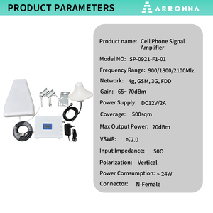 Repetidor de Señal Tribanda, Amplificador de Señal Móvil, Repetidor <span class=keywords><strong>3G</strong></span> <span class=keywords><strong>4G</strong></span> LTE 800 1800 2100, Repetidor <span class=keywords><strong>2G</strong></span> <span class=keywords><strong>3G</strong></span> <span class=keywords><strong>4G</strong></span> 5G Blanco 220V 27dbm - Product Image 3