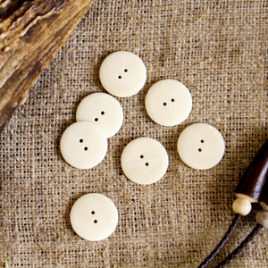 High Quality Custom Round 4-Hole Buffalo Horn Animal Style Durable <b>Handmade</b> Sewing Buttons for <b>Clothes</b> Shirt Suit buffalo bone - Product Image 1