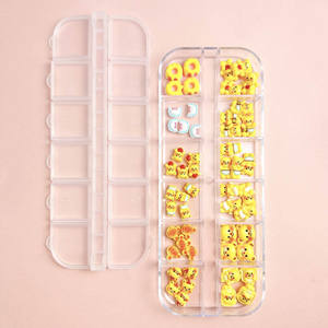 Nouveau 12 grille beurre ours en peluche Nail Art accessoires mignon Toast ours en peluche beignets décoration des ongles - Product Image 6