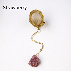 Atacado Natural Cristal Chá Coador De Malha De Aço Inoxidável Artesanato De Cura Energia Pedra Para O Presente - Product Image 6