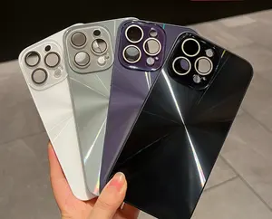 Casing ponsel Laser CD TPU, pelindung telepon genggam paling keren dengan pelindung kamera warna murni untuk iPhone 15 Pro Max 14 13 12