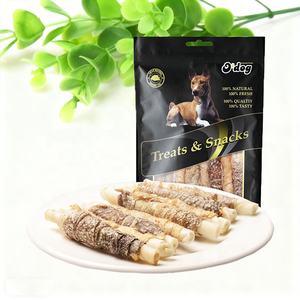 OEM hizmeti evcil hayvan ödül maması toplu balık cilt köpek maması köpek çiğnemek davranır balık cilt Wrap ağartılmış Rawhide sopa köpek besleme - Product Image 2