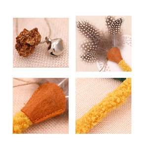Juguete Ecológico Interactivo para Gatos, Palo para Masticar con Pluma y Fruta de Gall, Snacks para Limpiar el Paladar de Gatitos y Juguete para Gatos con Campana - Product Image 5