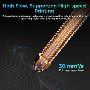 Boquilla de Carburo de Silicio Creality de 0.6mm, Alto Flujo Metálico para Impresoras 3D K2/K2 Pro/K2 Plus y Creality Hi - Product Image 6