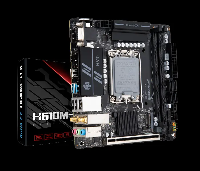 HUANANZHI H610M ITX DDR4 Motherboard Support 12 13 Gen LGA 1700 CPU 12100F 12400F 12490F 12600F 12700F 13600F