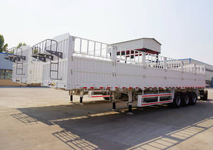 Remolque de camión semirremolque de acero con plataforma abatible para transporte a granel de carga suelta, con 3 o 4 ejes, de 40, 50 o 60 toneladas, para ganado. - Product Image 3