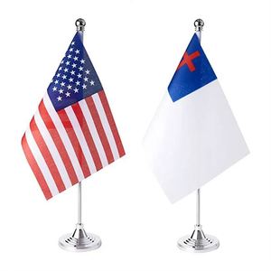 Wholesale National Country Assyrian Desk Flag Assyria <b>Table</b> Flag With Stick and Base - Product Image 6